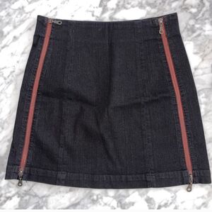 Carmar Denim Zip Up Skirt